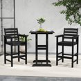 thumbnail image 2 of Costway Patio Adirondack Bar Chairs Set of 2 with Wide Armrests & Footrest Backrest Black, 2 of 8