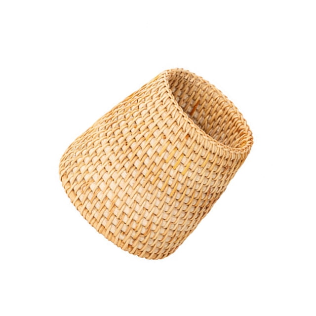 tamizeot Creative Pencil Holder Organizer Pen Storage Box Beautiful Rattan For Classmates Friends Gift Pen Holder Highlighters. Tower Shape