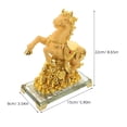 thumbnail image 2 of EXHUMKY Golden Resin Horse Sculpture Figurine for Home Decor Prosperity  Shui Wealth Symbol, 2 of 8