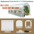 thumbnail image 3 of SUNNYOUTDOOR 16x7x7 FT Half-Transparent Greenhouse 3Pcs Cover Replacement ONLY Larger Walk in Outdoor Plant Garden, Frame NOT included, 3 of 6