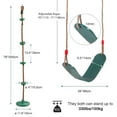 thumbnail image 4 of RedSwing Kids Belt Swing Seat and Plastic Climbing Rope Swing for Outside Playground, Safe Playground Swing Set Replacement for Children's Indoor and Outdoor Play, 330 Pounds Capacity - Green, 4 of 9