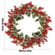 thumbnail image 2 of Injueey 1PC 40CM gran Barries decoración Artificial flor falsa decoración colgante con hojas para puerta de Navidad pared de alta guirnaldas Injueey HA8954-00B, 2 of 6