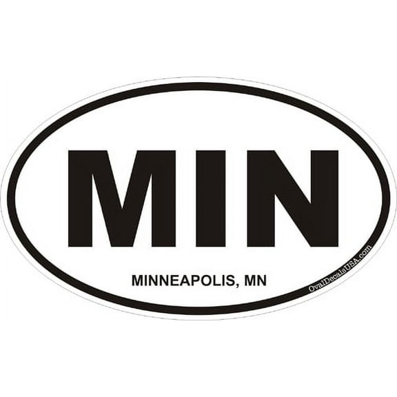 3.8 Inch Minneapolis Minnesota Oval Decal
