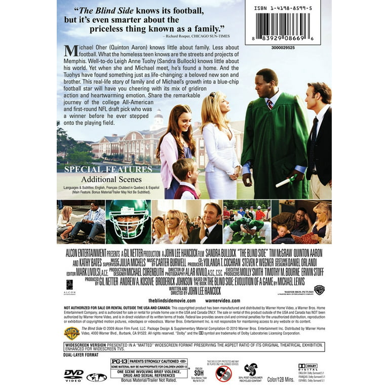 Warner Bothers The Blind Side (Widescreen) DVD 