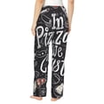 thumbnail image 3 of Picia In Pizza We Crust Art Womens Soft Woven Cotton Elastic Waistband Sleep Pajama Pant Lounge Sleep Pant With Pockets And Drawstring-Medium, 3 of 9
