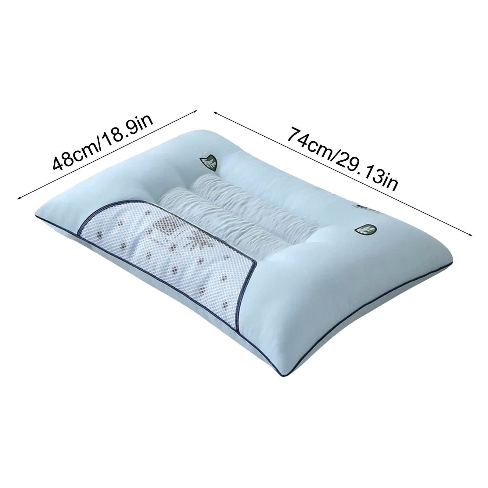 Hotel Collection Bed Pillows Memory Foam Neck Pillow Relief Bed Pillow for Sleeping Cervical for and Shoulder Ide Back Stomach Sleeper 1 Pack, Blue