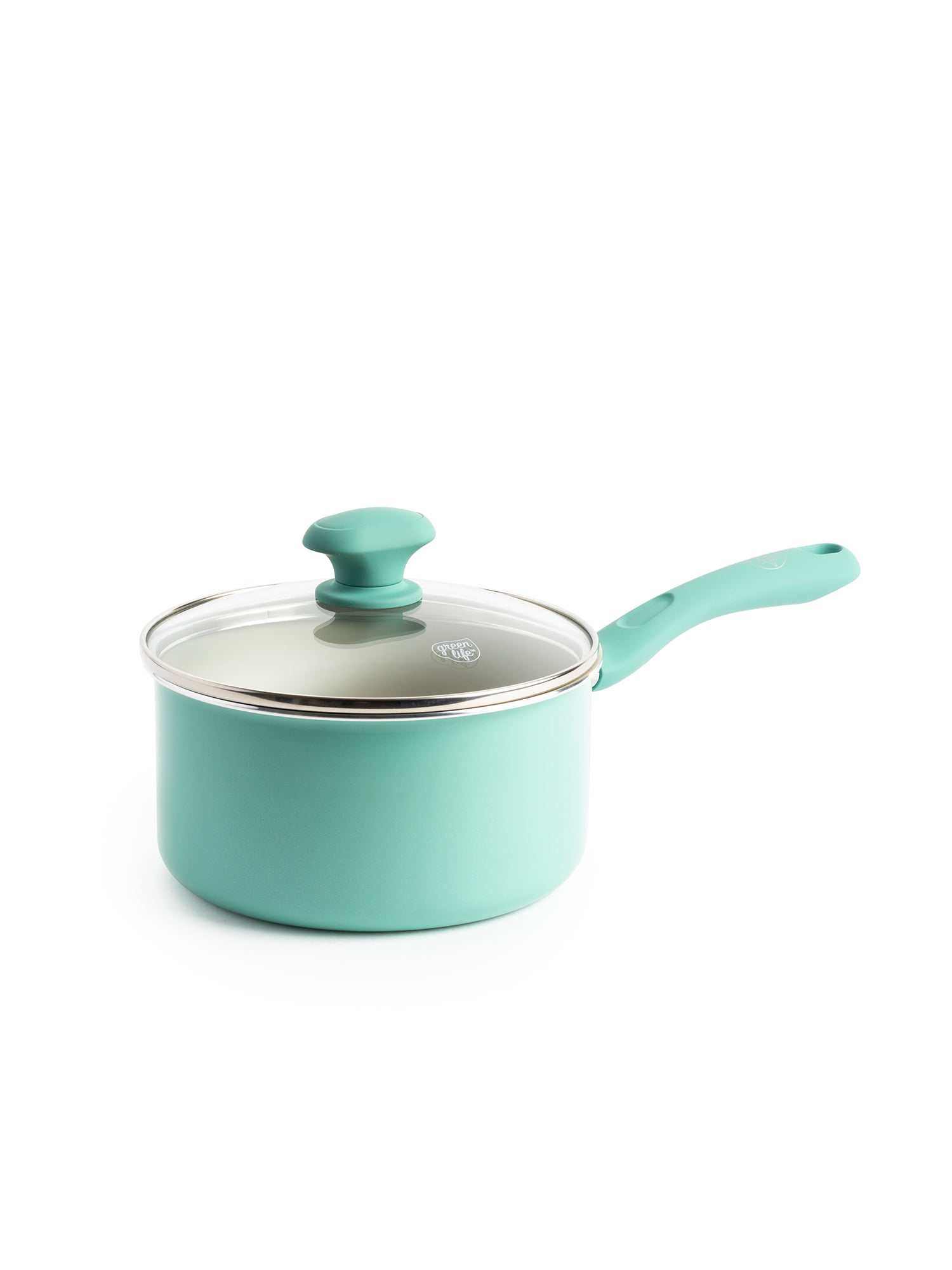GreenLife Diamond Ceramic Nonstick Turquoise 2.5 Quart Covered Sauce Pan