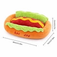 thumbnail image 3 of Hot Dog Dog Bed, Detachable and Washable Hot Dog Bed for Dachshund, Soft Plush Pet Bed with Non-Slip Bottom, Cozy Indoor Nest for Cats and Dogs, 3 of 6