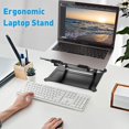 thumbnail image 2 of Laptop Notebook Stand Holder, Ergonomic Adjustable Laptop Stand Portable Laptop Riser Compatible with MacBook Air Pro, Dell, HP, Light Weight Laptops Up to 15.6" Black, 2 of 7