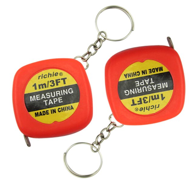 tredstone 2pcs/set Tape Keychain Mini Tape Measure Keyring Portable Pull Ruler Pendant Measurement Accessory