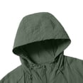 thumbnail image 5 of Rain Jacket Men with Zipper Pocket, Lightweight Quick-Dry Waterproof Raincoat, Mens Hooded Rain Jacket for Outdoor Sports Big and Tall M-4XL Army Green, 5 of 9