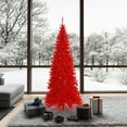 thumbnail image 4 of Vickerman 7.5' Red Fir Slim Artificial Christmas Tree, Unlit, 4 of 4