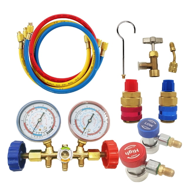 Refrigerant Manifold Gauge Air Condition Refrigeration Set Air Conditioning Tools Manifold For R12 R22 R404A R134A