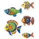 thumbnail image 1 of Juego de 5 piezas de decoración de peces de madera, náutico costero, decoración colgante para baño con temática náutica., 1 of 9