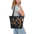 thumbnail image 2 of Rocae Elegant Golden Blue Ornaments for Shoulder Bags for Women Tote Bag for Women with Zipper Closure, 2 of 6