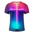 thumbnail image 4 of Styesk T-Shirts pour Hommes Mode Hommes Confortables Imprimés Manches Courtes Col Rond Blouses Chemises, 4 of 5