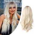 thumbnail image 4 of Gradient Blond, Long Ondulant à la Mode pour la Réunion de Famille, 4 of 8