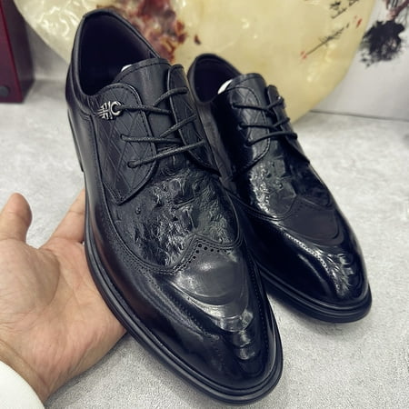 

Direct brogue carved men‘s shoes business casual shoes British versatile breathable handmade shoes wedding shoes