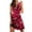 Red independence day dresses for women, variant on Wenini Dresses for Women 2023 Sleeveless Floral Print Round Neck Above the Knee Summer Dresses Casual Fashion Sundress Slim Hollow Out Tank Dress Red M