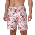 thumbnail image 2 of Balery Rose Flowers Mens Swim Trunks Swim Shorts for Men Quick Dry Inseam Beach Shorts with Compression Liner Pocket-3X-Large, 2 of 9