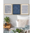 thumbnail image 4 of SHENIFY Blue Mid-Century Modern Wall Art Minimalist Abstract Boho Wall Decor Geometric Artwork Kitchen Dining Room 11x14in3pcs Natural Framed, 4 of 5