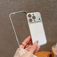thumbnail image 2 of For iPhone 14 Pro Max Phone Case,Aluminum alloy Back + Metal Frame 2-in-1 Design,Instantly Transform into iPhone 17 Pro Max,Ultra Slim Shockproof Anti-fall Anti-Scratch Phone Case,Silver, 2 of 6