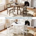 thumbnail image 3 of Farmhouse 5 Piece Dining Set Kitchen Table Set Counter Height Table Set with Irregular Table and Cushioned Chairs for 4 Persons Dining Room Table Set for Small Place, 3 of 9