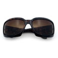 thumbnail image 5 of SA106 Bling Cross Revolver Gun Jewel Rhinestone Rectangular Fashion Sunglasses Tortoise Frame - Gradient Brown Lens, 5 of 6