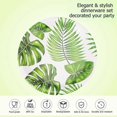 thumbnail image 2 of 1 Set Party Paper Dish Plate Decorative Hawaii Printing Dishware Beautiful Birthday Party Supplies for Home Party Celebration (Green), 2 of 3