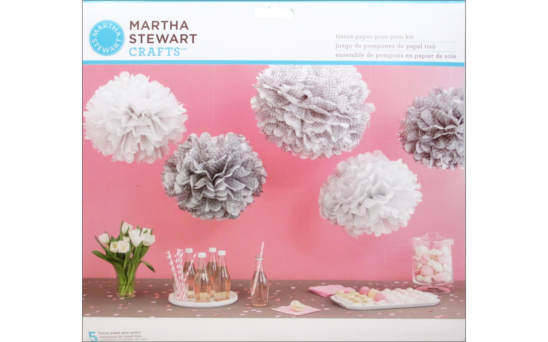Martha Stewart Pom Pom Kit Patterned Silver