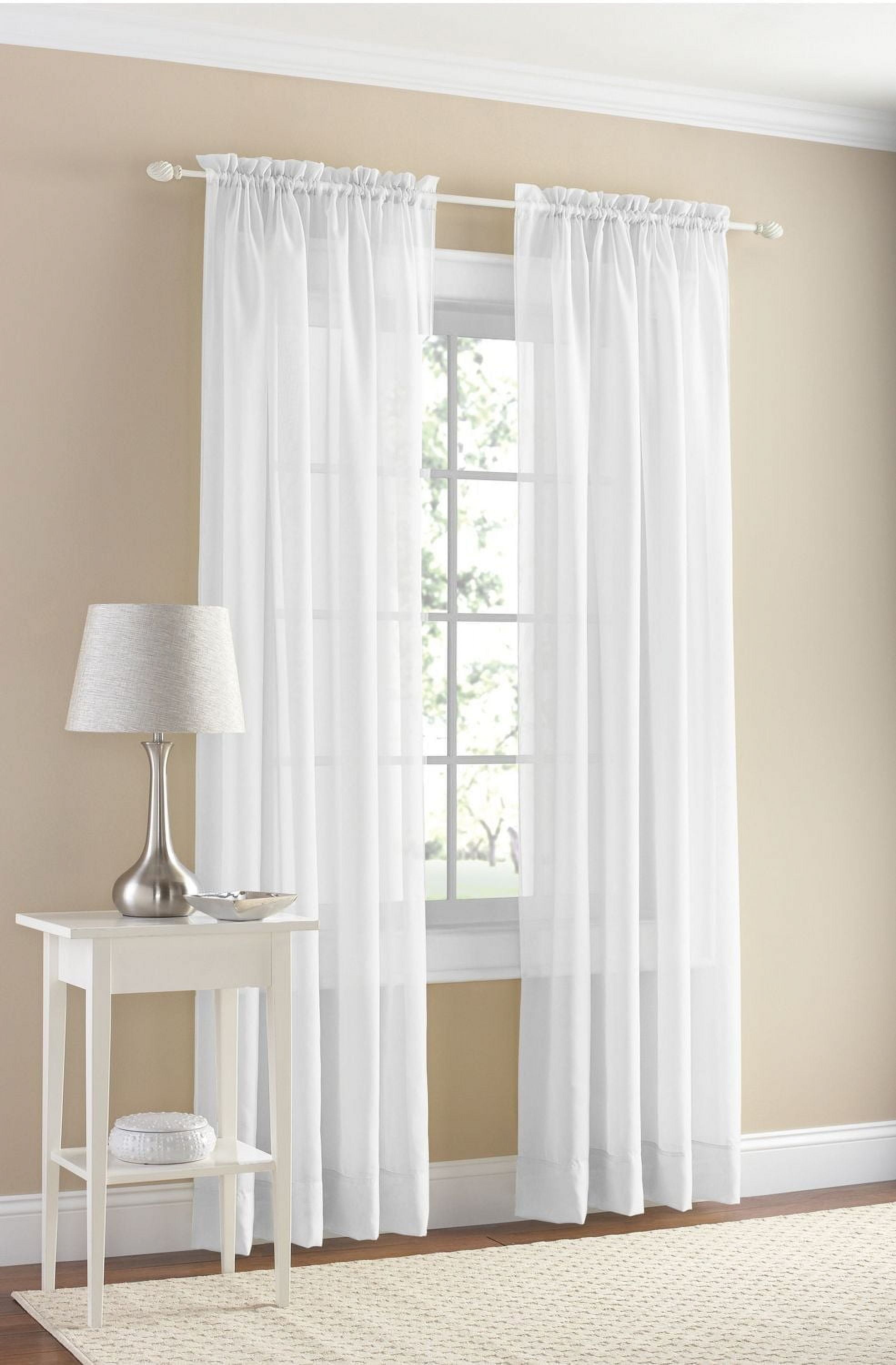 MAINSTAYS Marjorie Solid Voile Curtain Panel