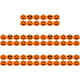 thumbnail image 1 of Posavasos Calabaza Fieltro para Halloween Manteles Individuales Antideslizantes Casera Color Naranja 6 Uds., 1 of 4