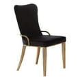 thumbnail image 2 of Milan Ridley Contemporary Dining Side Chair in Black/Brushed Gold (Set of 2), 2 of 12