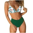 thumbnail image 1 of Augper Fashion Women Sexy Solid and Printed Swimwear Bikini Split Swimsuit Set, 1 of 3