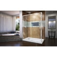 thumbnail image 2 of DreamLine Flex 36 in. D x 60 in. W x 74 3/4 in. H Semi-Frameless Pivot Shower Enclosure in Chrome with Left Drain White Base Kit, 2 of 12