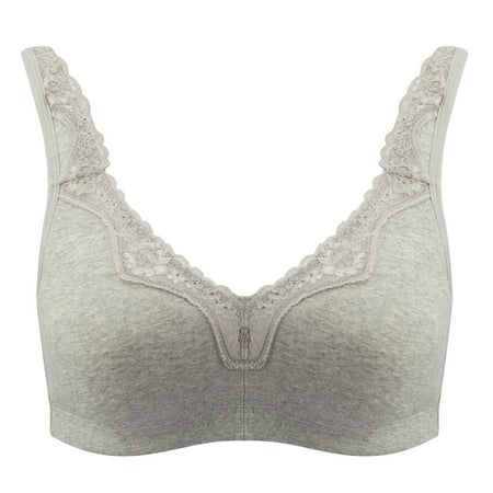 Pregnancy Bra Women Convertible Bra Feature V-Neck Nursing Bra Style W-1113 Gray 85D