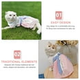 thumbnail image 4 of OULII 1 Set Cat Clothing Cloth Blue Dress for Pets, 4 of 8