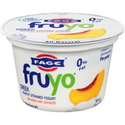 Fage Fruyo Greek Non Fat Strained Yogurt Blended With Peach, 6 oz