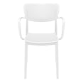 thumbnail image 4 of Compamia Loft Indoor and Outdoor Dining Arm Chair in White, 4 of 7