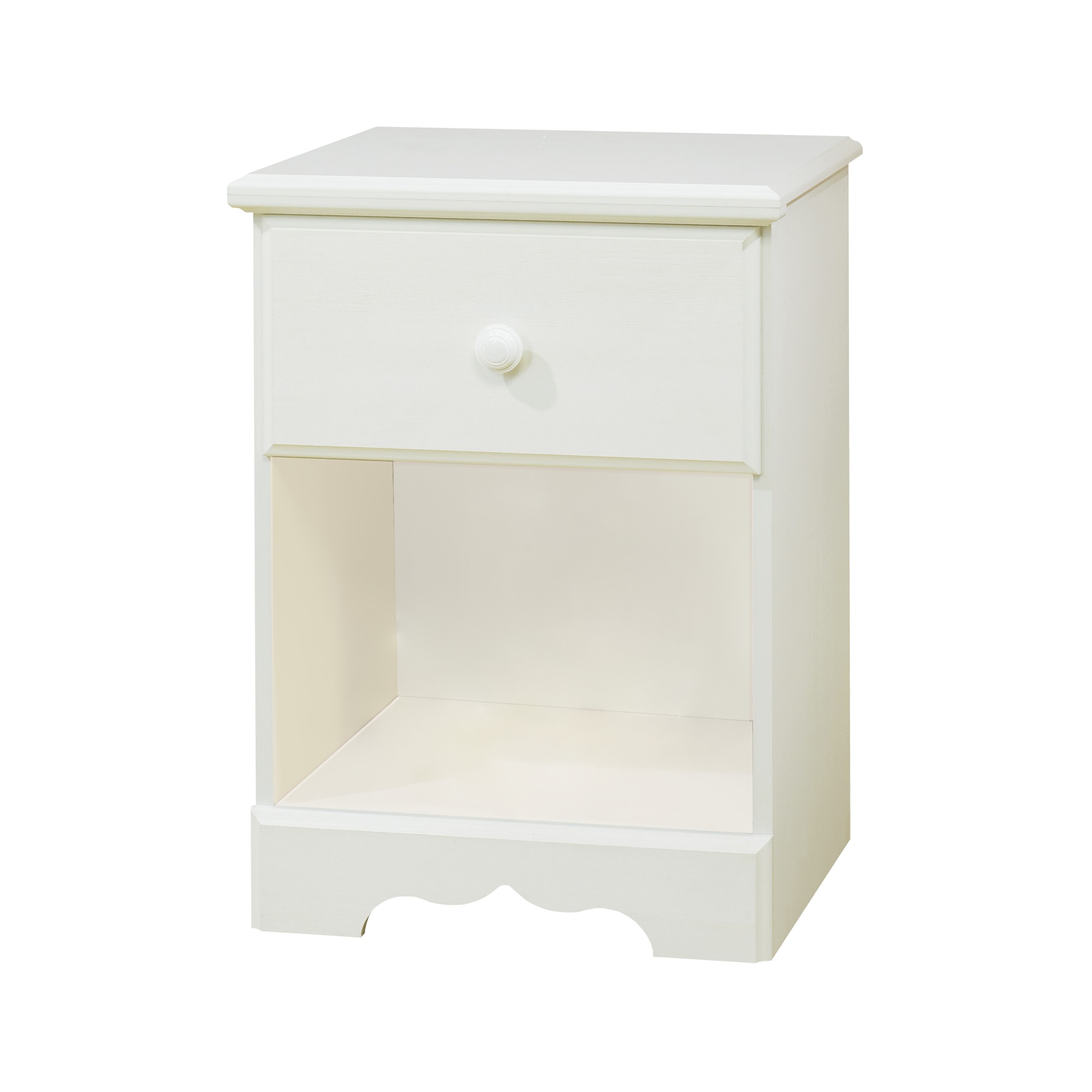 South Shore Summer Breeze Coastal 1-Drawer Nightstand with Storage, White Wash - image 2 of 8