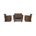 thumbnail image 2 of Grandview Outdoor 4-piece Brown Patio Conversation Set with Cushions Grey, 2 of 5