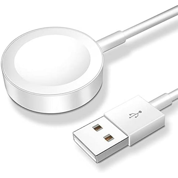 FU1999𝟐𝟎𝟐𝟓 𝐔𝐩𝐠𝐫𝐚𝐝𝐞𝐝 for Apple Watch Charger Magnetic Fast Charging Cable [Portable] Magnetic Wireless Charging Compatible with iWatch Series Ultra/9/8/7/6/SE/SE2/5/4/3/2-[4.9FT] White