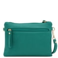 thumbnail image 5 of FashionPuzzle Multi Zipper Pocket Small Wristlet Crossbody Bag (Teal), 5 of 7