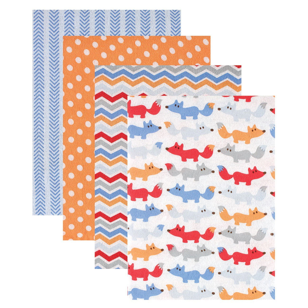 Hudson Baby Cotton Flannel Receiving Blankets, Blue, One Size Walmart