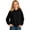 Black, variant on SOFTCCLO Girls Hoodies Solid Color Loose Versatile Pullover Hoodie Top Fall Winter Hoodies for Girls Size 3-4Y