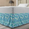 thumbnail image 1 of Geometric Bed Skirt, Drop-Shaped Curls and Half Circles Geometric Forms Contemporary Mosaic Pattern, Elastic Bedskirt Dust Ruffle Wrap Around for Bedding Decor, 4 Sizes, Multicolor, by Ambesonne, 1 of 2