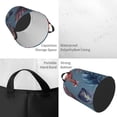 thumbnail image 5 of YFYANG Waterproof Laundry Hamper, Retro Feather Pattern Laundry Basket Oxford Fabric with Handle Foldable, S, 5 of 8