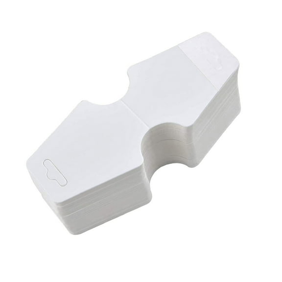 PatungKu 100x/pack Necklace Display Card Fold Over Tags Kraft Paper-Jewelry Hanging-Tag