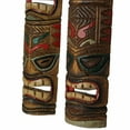thumbnail image 6 of Zeckos Hand Carved Wood Tiki Mask Bat Owl Totem Wall Decor Set of 2, 6 of 8