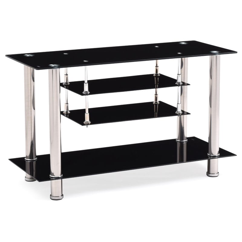 Pemberly Row 55" Wide Glass TV Stand
